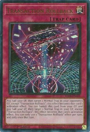 Transaction Rollback  [RA04-EN105] Ultra Rare 1st Edition