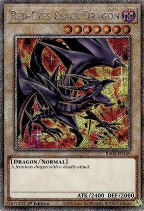 Red-Eyes Black Dragon (8th Art) (Platinum Secret Rare)  [RA04-EN109] 1st Edition