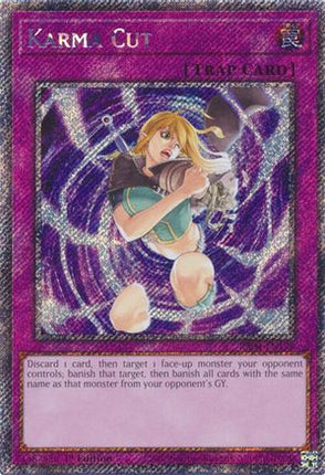 Karma Cut  [RA04-EN128] Platinum Secret Rare 1st Edition