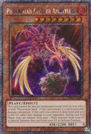 Phoenixian Cluster Amaryllis  [RA04-EN136] Platinum Secret Rare 1st Edition