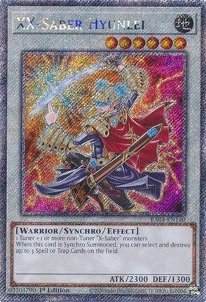 XX-Saber Hyunlei  [RA04-EN140] Platinum Secret Rare 1st Edition