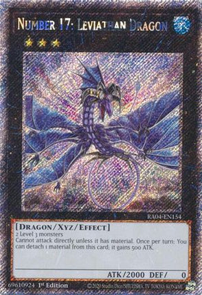 Number 17: Leviathan Dragon  [RA04-EN154] Platinum Secret Rare 1st Edition