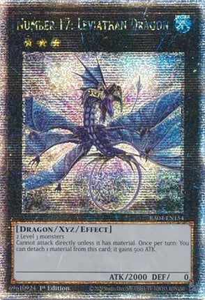 Number 17: Leviathan Dragon  [RA04-EN154] Quarter Century Secret Rare 1st Edition