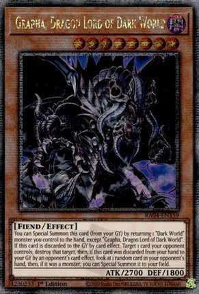 Grapha, Dragon Lord of Dark World  [RA04-EN159] Quarter Century Secret Rare 1st Edition