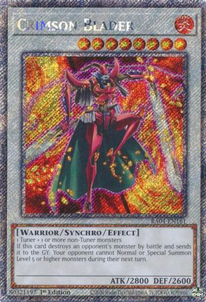 Crimson Blader  [RA04-EN161] Platinum Secret Rare 1st Edition