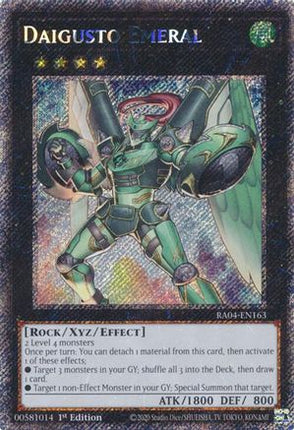 Daigusto Emeral  [RA04-EN163] Platinum Secret Rare 1st Edition