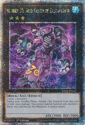 Number 30: Acid Golem of Destruction  [RA04-EN165] Quarter Century Secret Rare 1st Edition