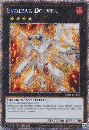 Evolzar Dolkka  [RA04-EN167] Platinum Secret Rare 1st Edition