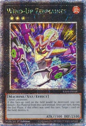 Wind-Up Zenmaines  [RA04-EN168] Quarter Century Secret Rare 1st Edition