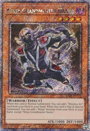 Ninja Grandmaster Hanzo  [RA04-EN173] Platinum Secret Rare 1st Edition