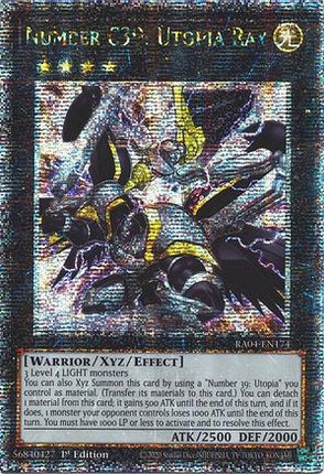 Number C39: Utopia Ray  [RA04-EN174] Quarter Century Secret Rare 1st Edition