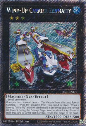 Wind-Up Carrier Zenmaity  [RA04-EN175] Platinum Secret Rare 1st Edition