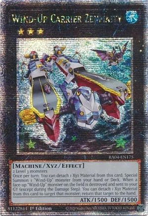 Wind-Up Carrier Zenmaity  [RA04-EN175] Quarter Century Secret Rare 1st Edition
