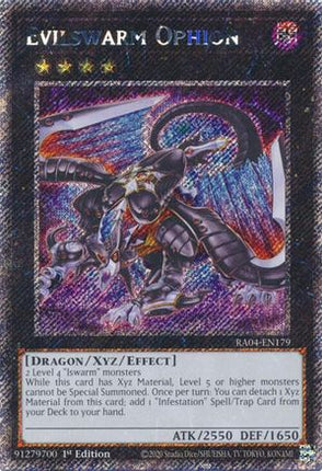Evilswarm Ophion  [RA04-EN179] Platinum Secret Rare 1st Edition