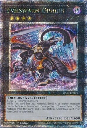 Evilswarm Ophion  [RA04-EN179] Quarter Century Secret Rare 1st Edition