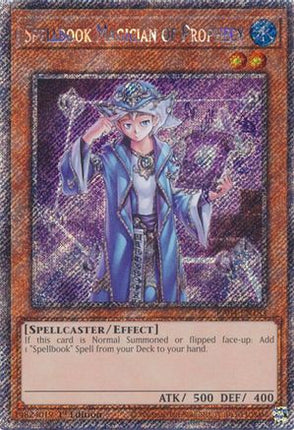 Spellbook Magician of Prophecy  [RA04-EN183] Platinum Secret Rare 1st Edition