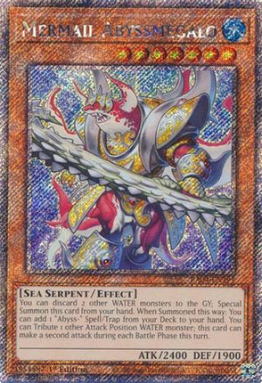 Mermail Abyssmegalo  [RA04-EN191] Platinum Secret Rare 1st Edition