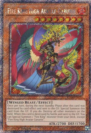 Fire King High Avatar Garunix  [RA04-EN194] Platinum Secret Rare 1st Edition