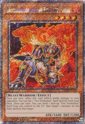Brotherhood of the Fire Fist - Bear  [RA04-EN198] Platinum Secret Rare 1st Edition