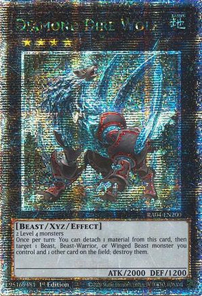Diamond Dire Wolf  [RA04-EN200] Quarter Century Secret Rare 1st Edition