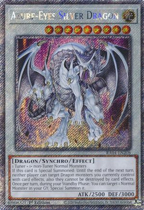 Azure-Eyes Silver Dragon  [RA04-EN208] Platinum Secret Rare 1st Edition