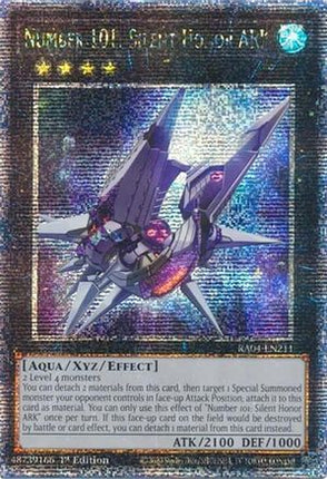 Number 101: Silent Honor ARK  [RA04-EN211] Quarter Century Secret Rare 1st Edition