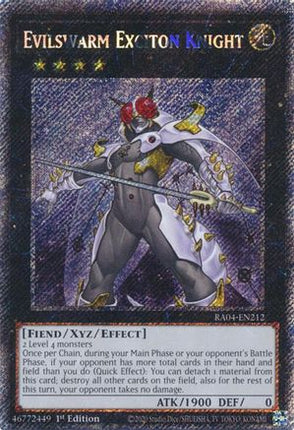 Evilswarm Exciton Knight  [RA04-EN212] Platinum Secret Rare 1st Edition