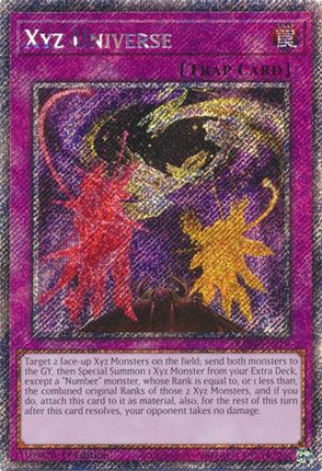 Xyz Universe  [RA04-EN218] Platinum Secret Rare 1st Edition