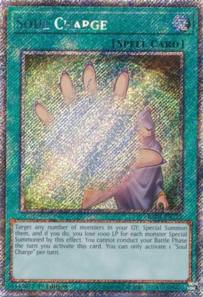 Soul Charge  [RA04-EN222] Platinum Secret Rare 1st Edition