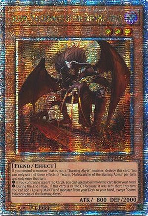 Scarm, Malebranche of the Burning Abyss  [RA04-EN233] Quarter Century Secret Rare 1st Edition