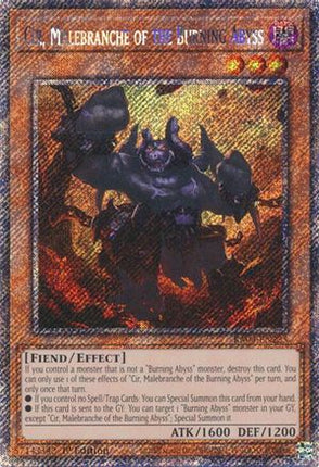 Cir, Malebranche of the Burning Abyss  [RA04-EN234] Platinum Secret Rare 1st Edition