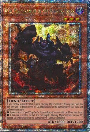 Cir, Malebranche of the Burning Abyss  [RA04-EN234] Quarter Century Secret Rare 1st Edition