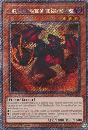Graff, Malebranche of the Burning Abyss  [RA04-EN235] Platinum Secret Rare 1st Edition
