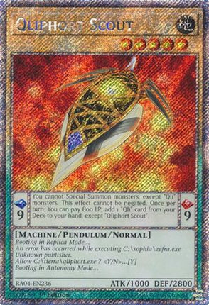 Qliphort Scout  [RA04-EN236] Platinum Secret Rare 1st Edition