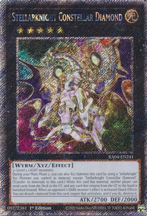 Stellarknight Constellar Diamond  [RA04-EN241] Platinum Secret Rare 1st Edition