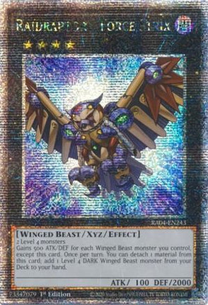 Raidraptor - Force Strix  [RA04-EN243] Quarter Century Secret Rare 1st Edition