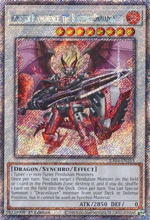 Ignister Prominence, the Blasting Dracoslayer  [RA04-EN253] Platinum Secret Rare 1st Edition