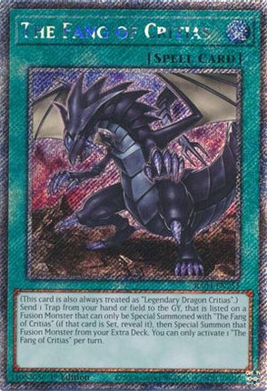 The Fang of Critias  [RA04-EN255] Platinum Secret Rare 1st Edition