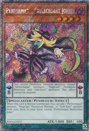 Performapal Skullcrobat Joker  [RA04-EN257] Platinum Secret Rare 1st Edition