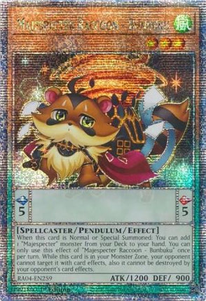 Majespecter Raccoon - Bunbuku  [RA04-EN259] Quarter Century Secret Rare 1st Edition