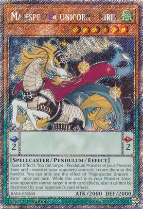 Majespecter Unicorn - Kirin  [RA04-EN260] Platinum Secret Rare 1st Edition