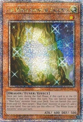 The White Stone of Ancients  [RA04-EN267] Quarter Century Secret Rare 1st Edition