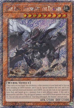 True King Lithosagym, the Disaster  [RA04-EN275] Platinum Secret Rare 1st Edition