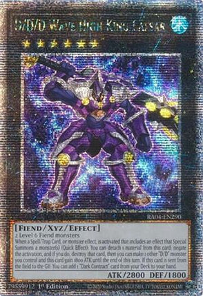 D/D/D Wave High King Caesar  [RA04-EN290] Quarter Century Secret Rare 1st Edition