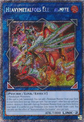 Heavymetalfoes Electrumite  [RA04-EN292] Platinum Secret Rare 1st Edition