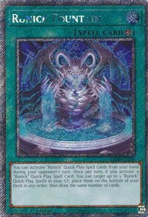 Runick Fountain  [RA04-EN296] Platinum Secret Rare 1st Edition