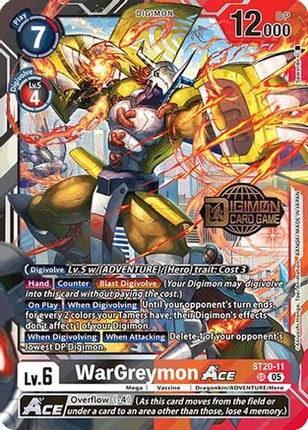 WarGreymon ACE [ST20-11] [Starter Deck 20: Protector of Light Release Event Cards] Foil