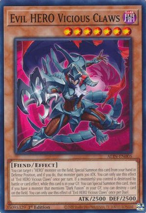 Evil HERO Vicious Claws [ALIN-EN005] Common / Short Print