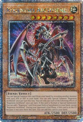 Regenesis Archfiend  [ALIN-EN016] Quarter Century Secret Rare