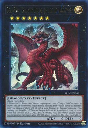 Disaster, Dragon Ruler of All Apocalypses [ALIN-EN049] Ultra Rare 1st Edition